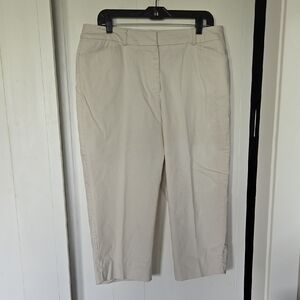 St. John's Bay Dress Cream Womens Capris 16 Stretch
